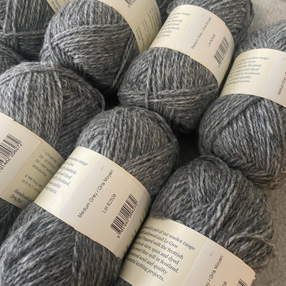 NWT Biches & Buches Le Lambswool Colour Medium Grey Lot of 8 - Picture 3 of 6
